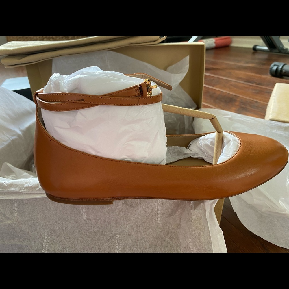 Brown Michael Kors ankle wrap sandals size 7.5